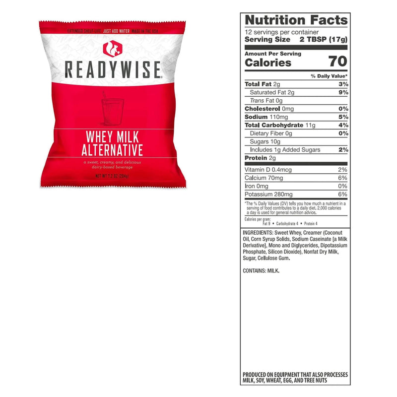 120 Servings Emergency Whey Milk Alternative - Hoplite Armor