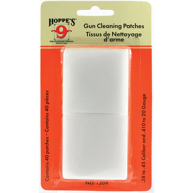 Hoppes Cleaning Patch .38-.45 40/bag - Hoplite Armor
