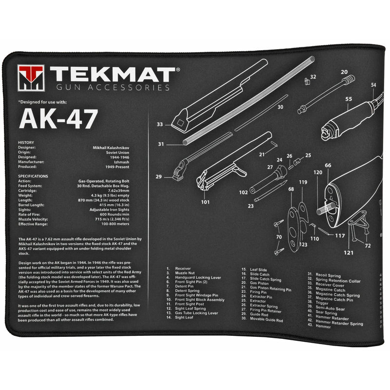 TekMat Ultra Rifle Mat AK47 Black - Hoplite Armor