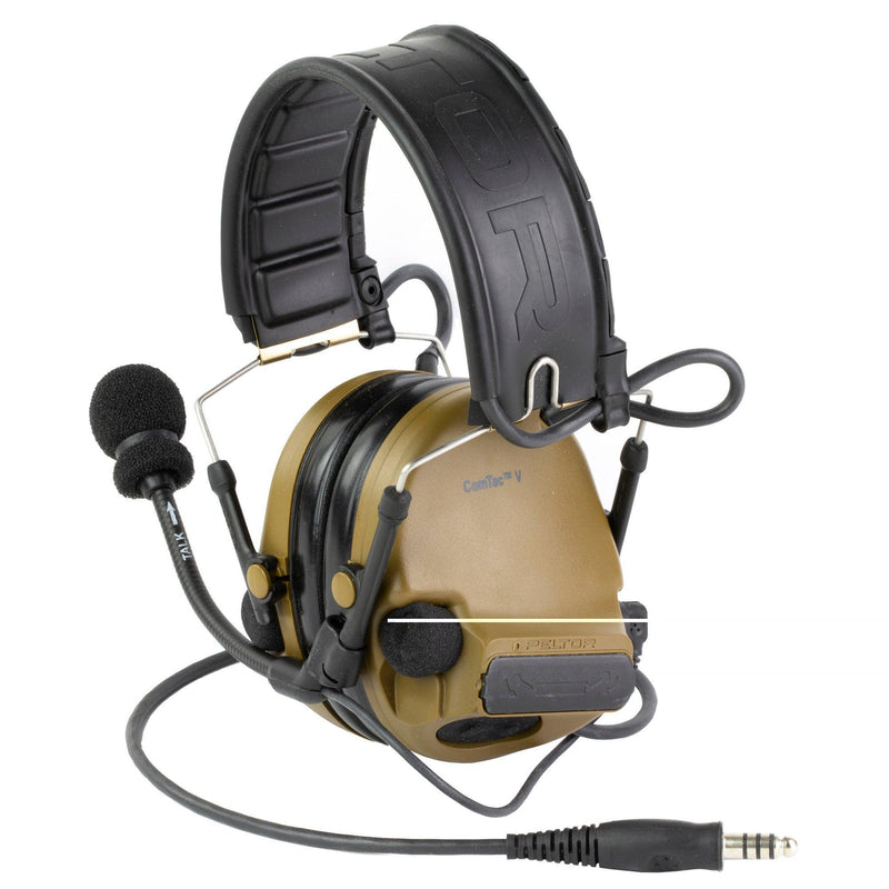 Peltor Comtac V Headset with Mic Coyote - Hoplite Armor