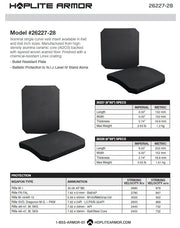 NIJ Level IV bulletproof armor plates, 6x6 & 6x8 inch, ceramic core with aramid fiber, rifle-rated protection