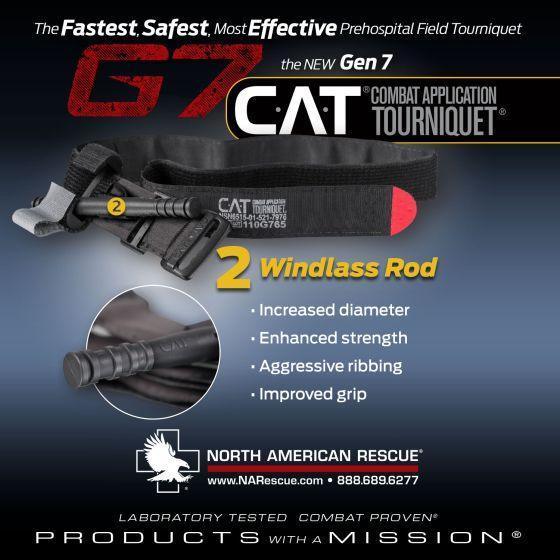 CAT Gen 7 Combat Application Tourniquet with windlass rod, lab-tested tactical gear for field use