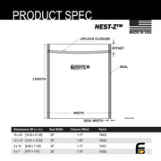 15pc Large Kit NEST-Z EMP 7.0 mil Faraday Bags