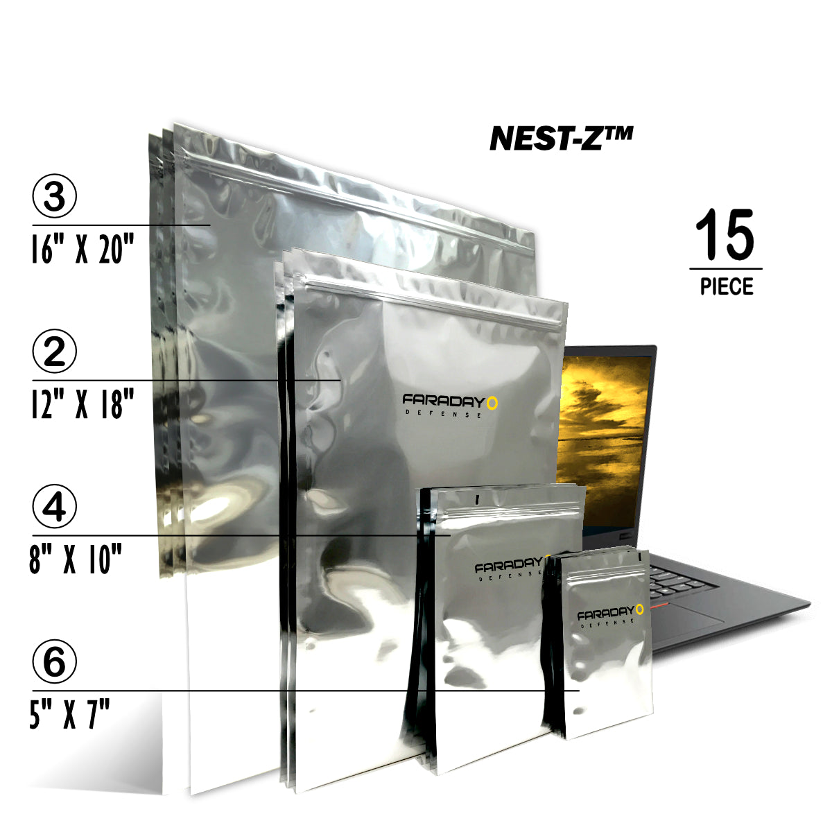 Faraday NEST-Z EMP 7.0 Mil Faraday Bag (5x7)