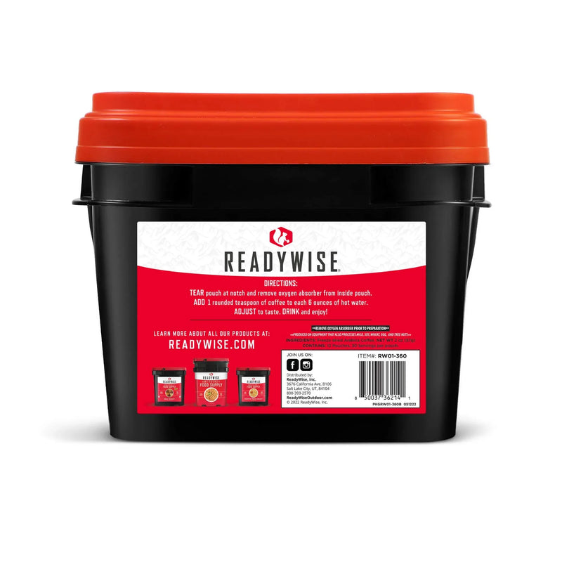 360 Servings Freeze-Dried Coffee Emergency Food - Hoplite Armor