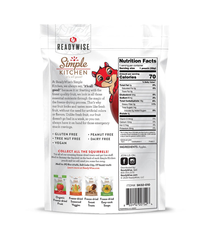 Freeze-Dried Sweet Apples - 6 Pack