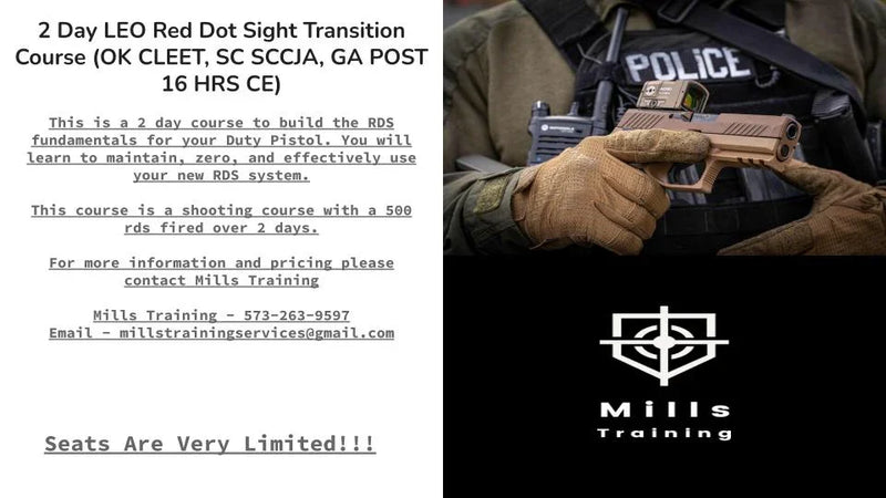 2 Day Red Dot Sight RDS Transition Instructor Course - Hoplite Armor