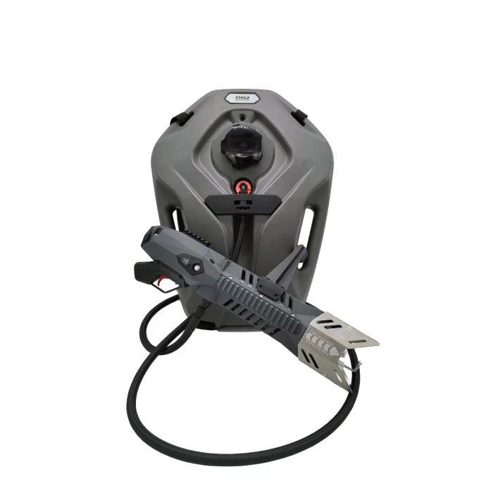 XM42-X Flamethrower with Backpack Tank - Stealth Gray - Hoplite Armor