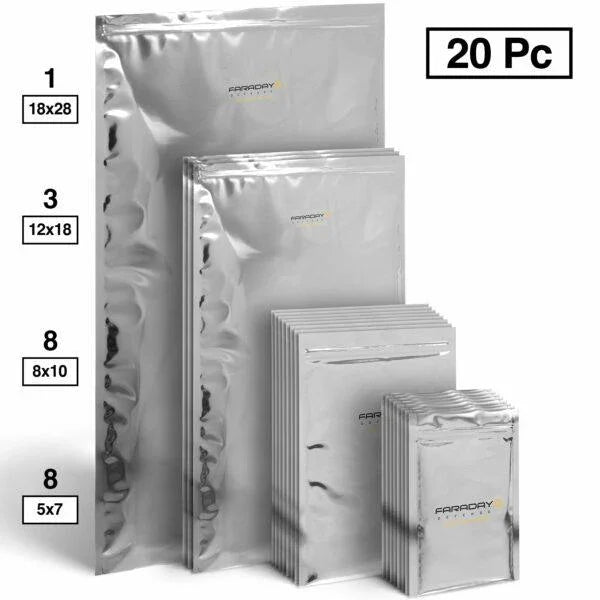 20pc Large Kit NEST-Z EMP Faraday Bags - Hoplite Armor