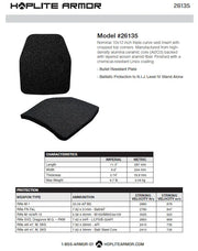 Two Swimmer Plates: 10x12, NIJ Certified Level IV, Triple Curve, Stand Alone (26135) - Hoplite Armor Store