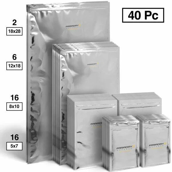 40pc Mega Kit NEST-Z EMP Faraday Bags - Hoplite Armor