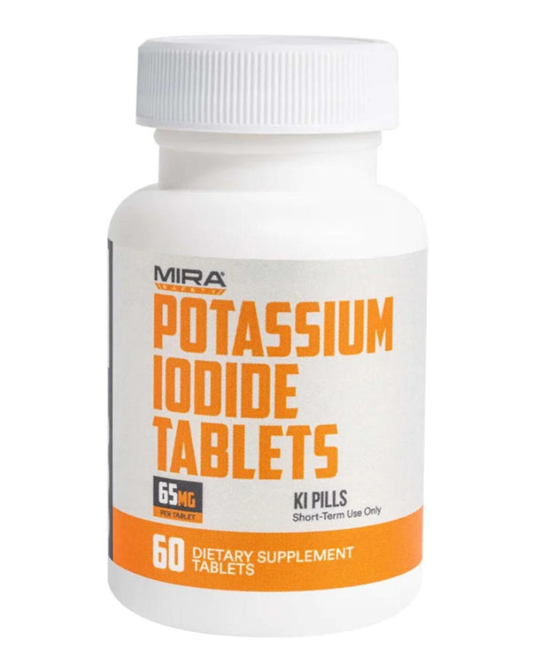 MIRA Safety Potassium Iodide Tablets (60 tablets total, 65 mg per tablet)